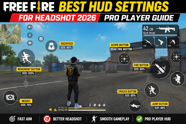 Free Fire Best HUD Settings for Headshot 2026 (Pro Player Guide)