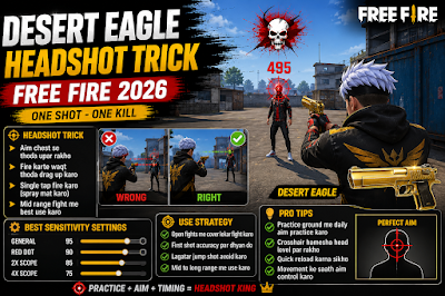 Desert Eagle Headshot Trick Free Fire 2026 (One Tap Pro Guide)