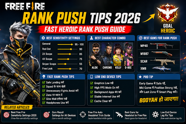 Free Fire Best Rank Push Tricks 2026 for Fast Tier Up