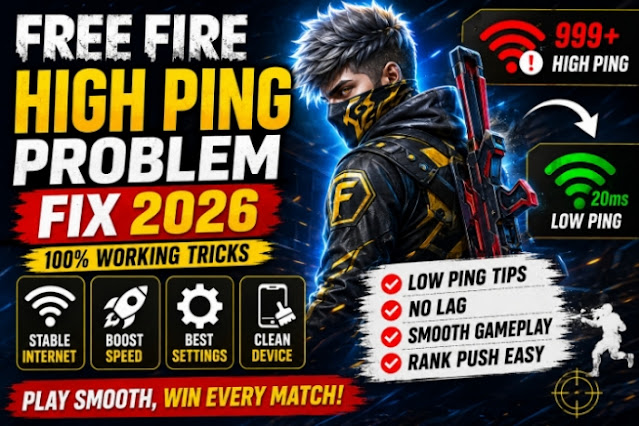 Free Fire High Ping Problem Fix 2026 | Best Network Lag Fix Tricks for Smooth Gameplay