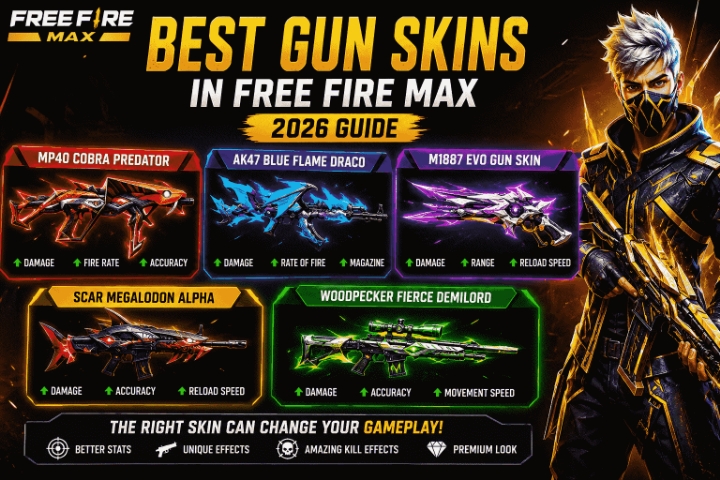 Free Fire MAX Best Gun Skins 2026: Top MP40, AK47 & SCAR Skins
