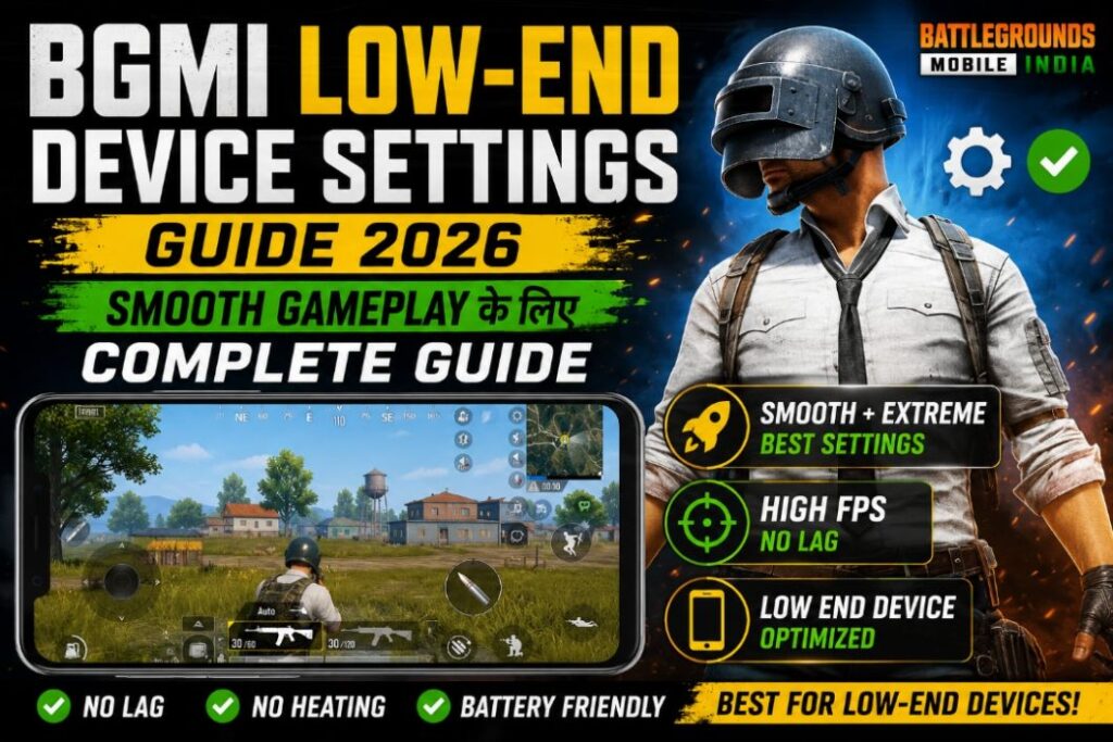 BGMI Low-End Device Settings 2026 for Smooth Gameplay and Better FPS