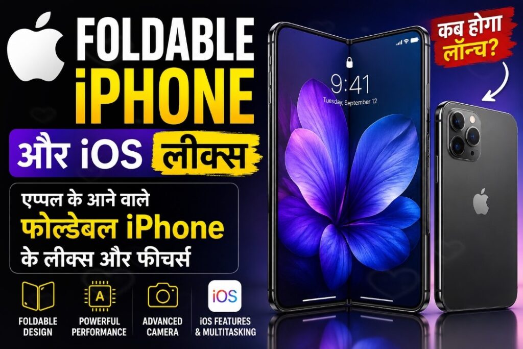 Foldable iPhone aur iOS leaks se jude sambhavit design aur features ka concept