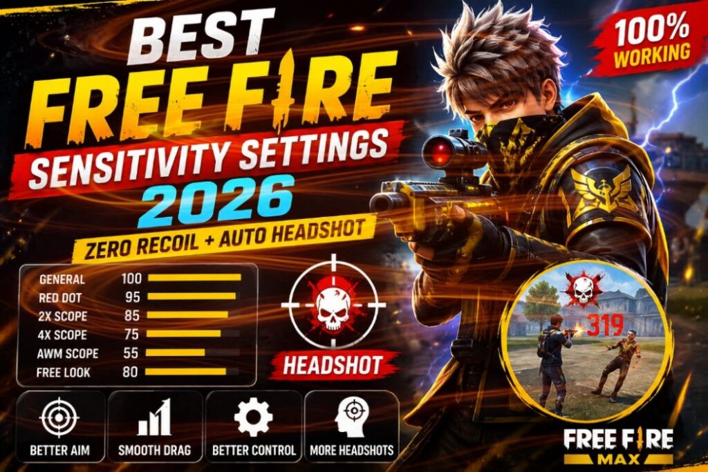 Best Free Fire Sensitivity Settings 2026 for Zero Recoil and Auto Headshot