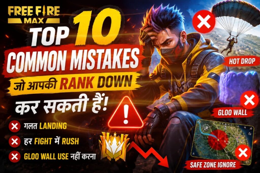 🎮 Free Fire MAX Me Top 10 Common Mistakes Jo Rank Push Aur Booyah Jeetne Se Rokti Hain