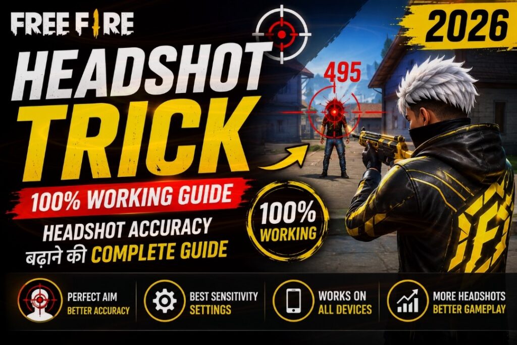 Free Fire Headshot Trick 2026 guide with the best tips to improve headshot accuracy and aim control
